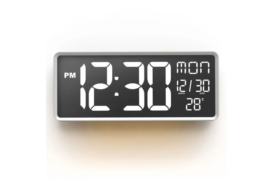 OWC 빅 올라운드 LED 무드등 벽시계, 화이트 또는 블랙