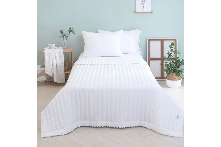 에이프릴앳홈 80수 고밀도 레이스 스프레드 - 싱글