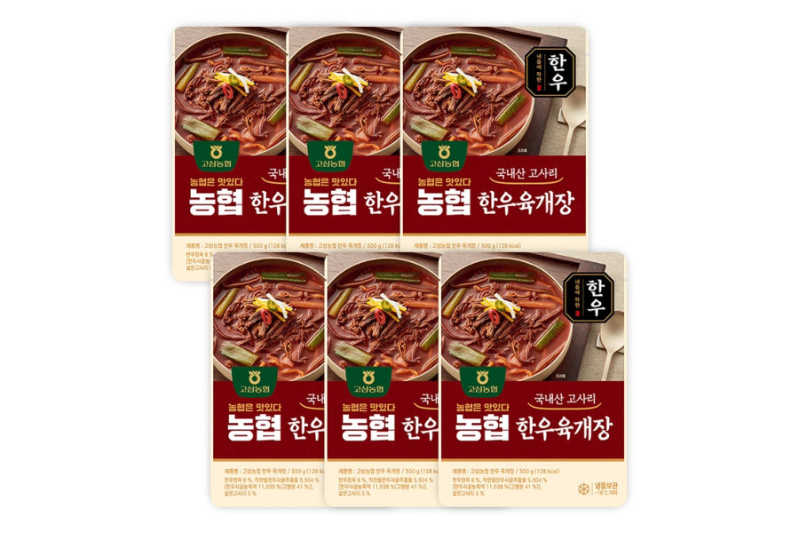 고삼농협 한우 국산 고사리 육개장 500g x 6