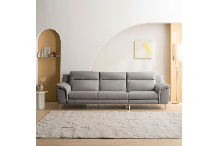 다우닝 몬트 전체 천연가죽 3.5인 소파