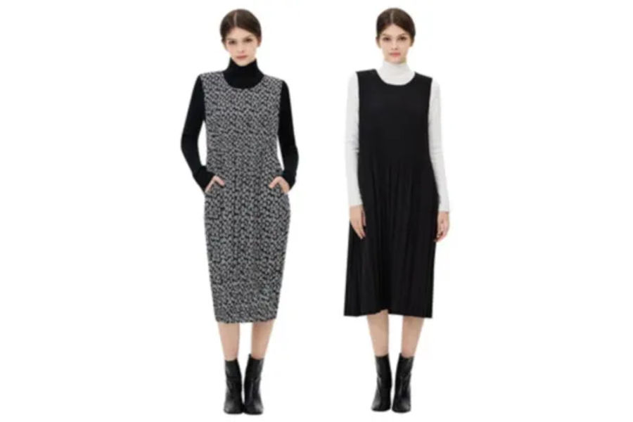 YOICHEU 여성 퀼트 원피스 S/M, M/L ASIAN SIZE