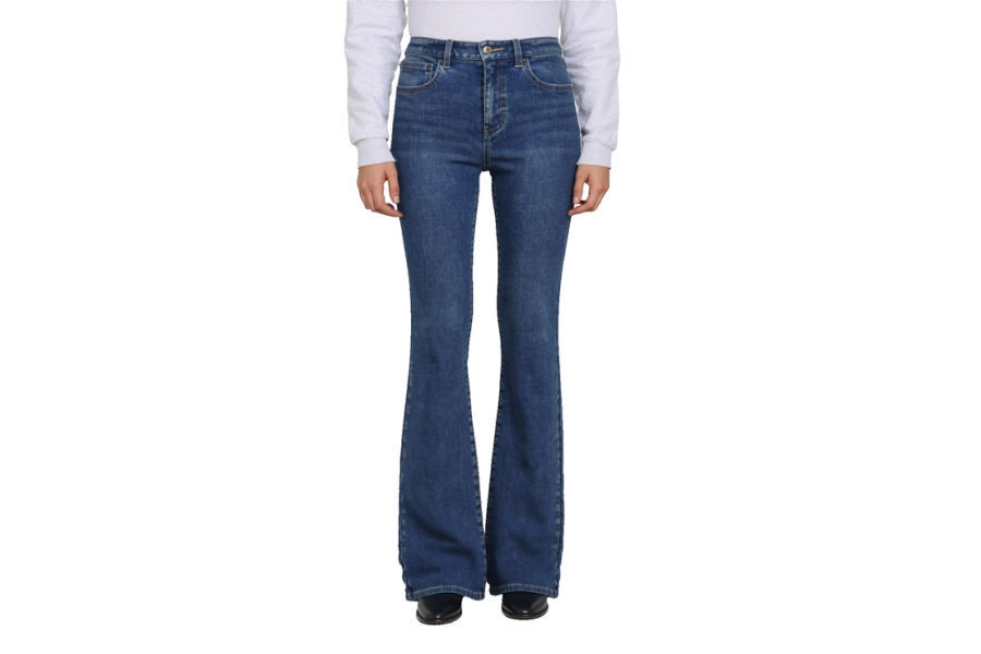 게스 여성 기모 슬림 부츠컷 청바지