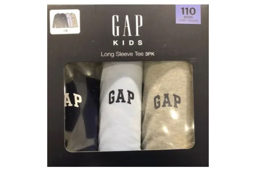 GAP 아동긴팔티셔츠 3매 110-155 ASIAN SIZE