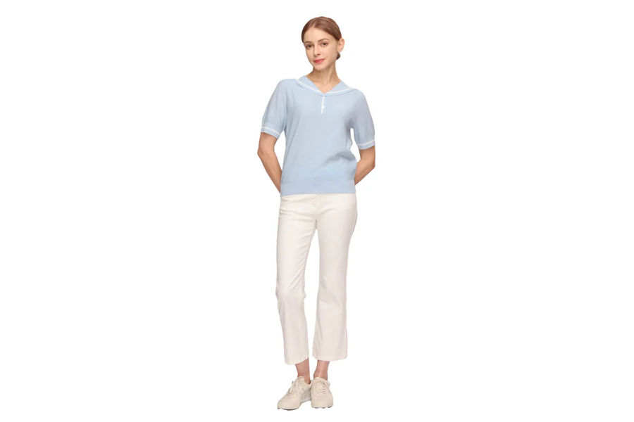 솔레지아 여성 세일러 카라 니트