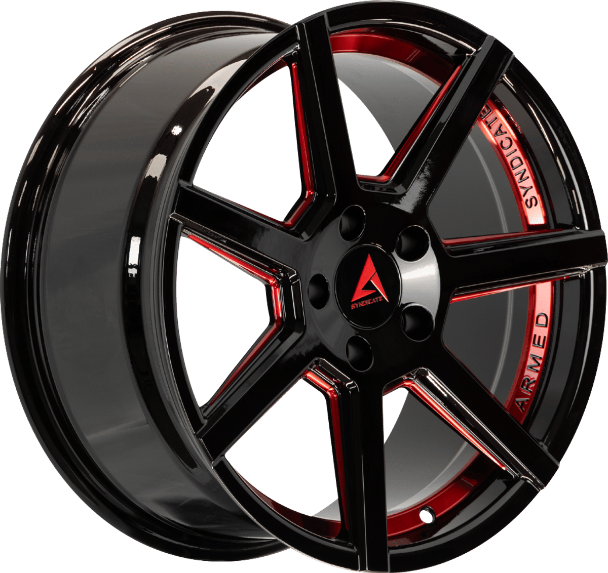 Armed Syndicate Assassin – 20x9 – 5x127 – Gloss Black + Red Wheel