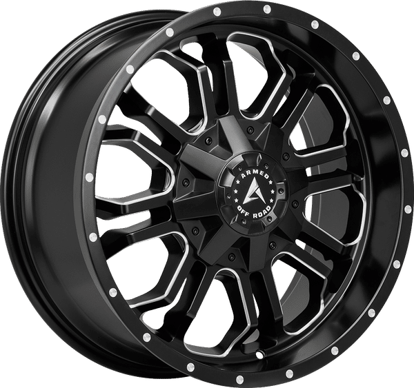 Armed Off-Road Cannon – 20x9 – 5x127/5x139.7 – Matte Black Milled Wheel