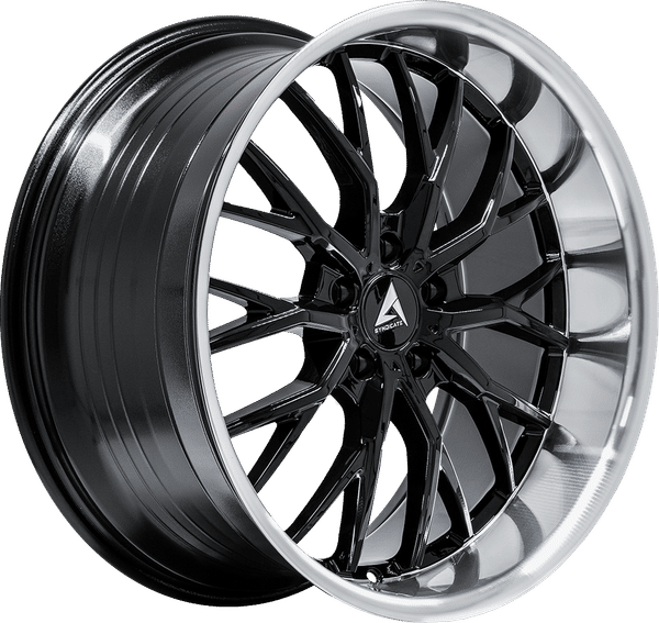 Armed Syndicate Czar – 20x10 – 5x120 – Black Face+ Black Machined Lip Wheel