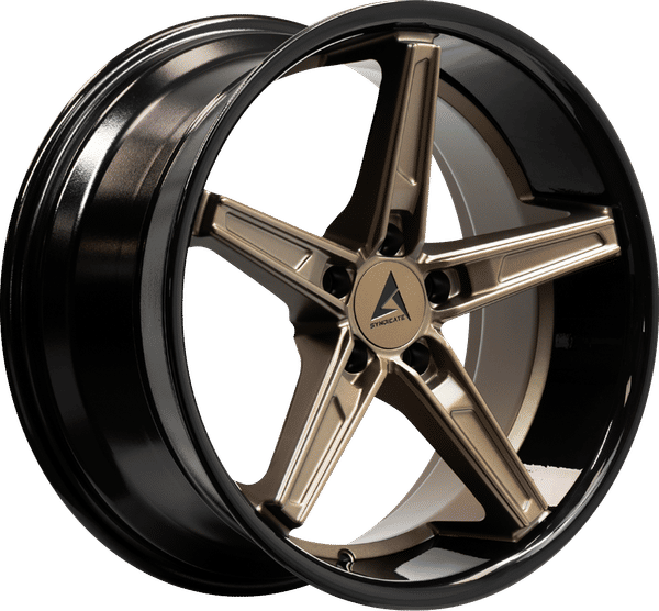Armed Syndicate Don – 19x8.5 – 5x120 – Matte Bronze Face + Gloss Black Lip Wheel