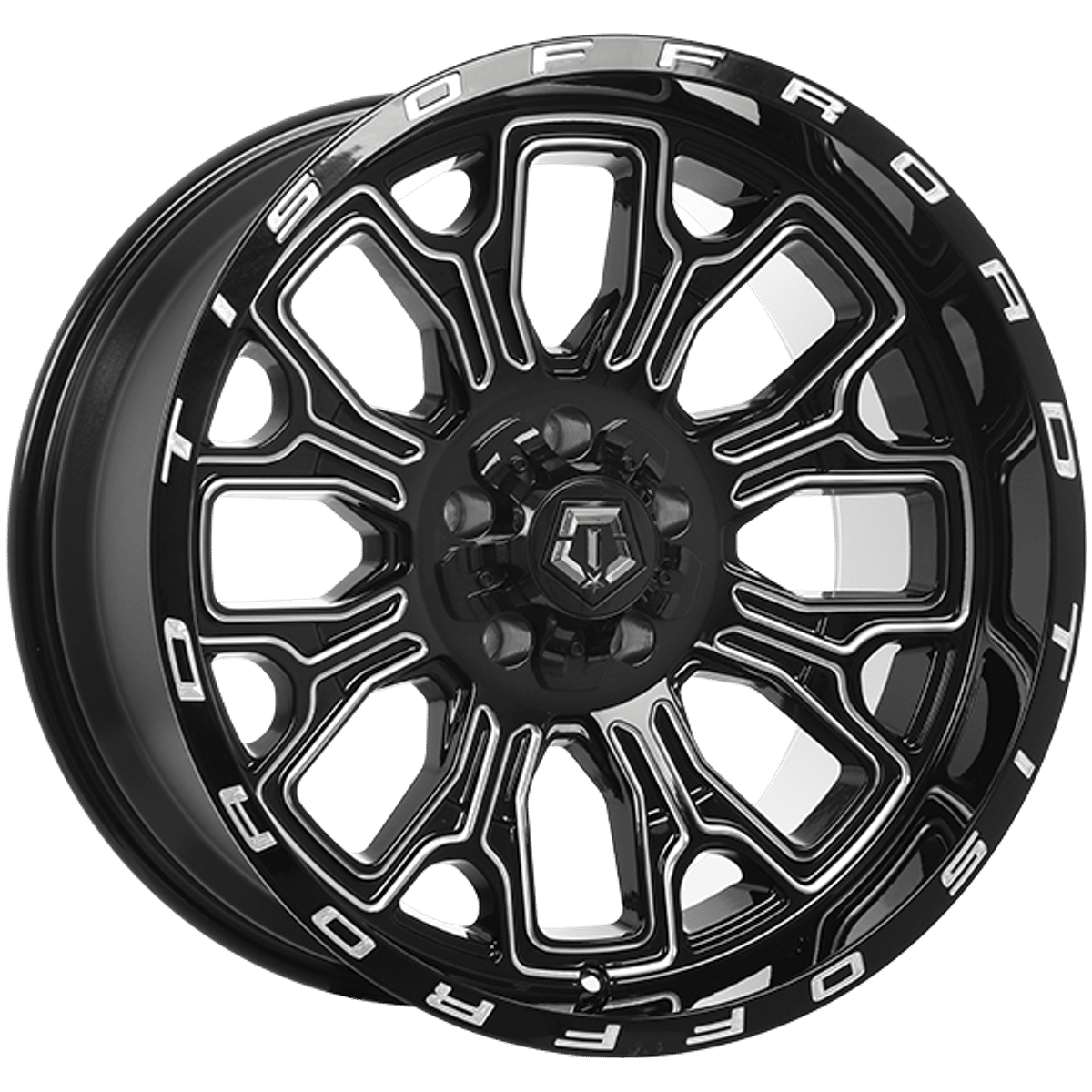Tis Wheels 560 – 20x10 – 5x114.3/5x127 – Gloss Black - Milled Edge