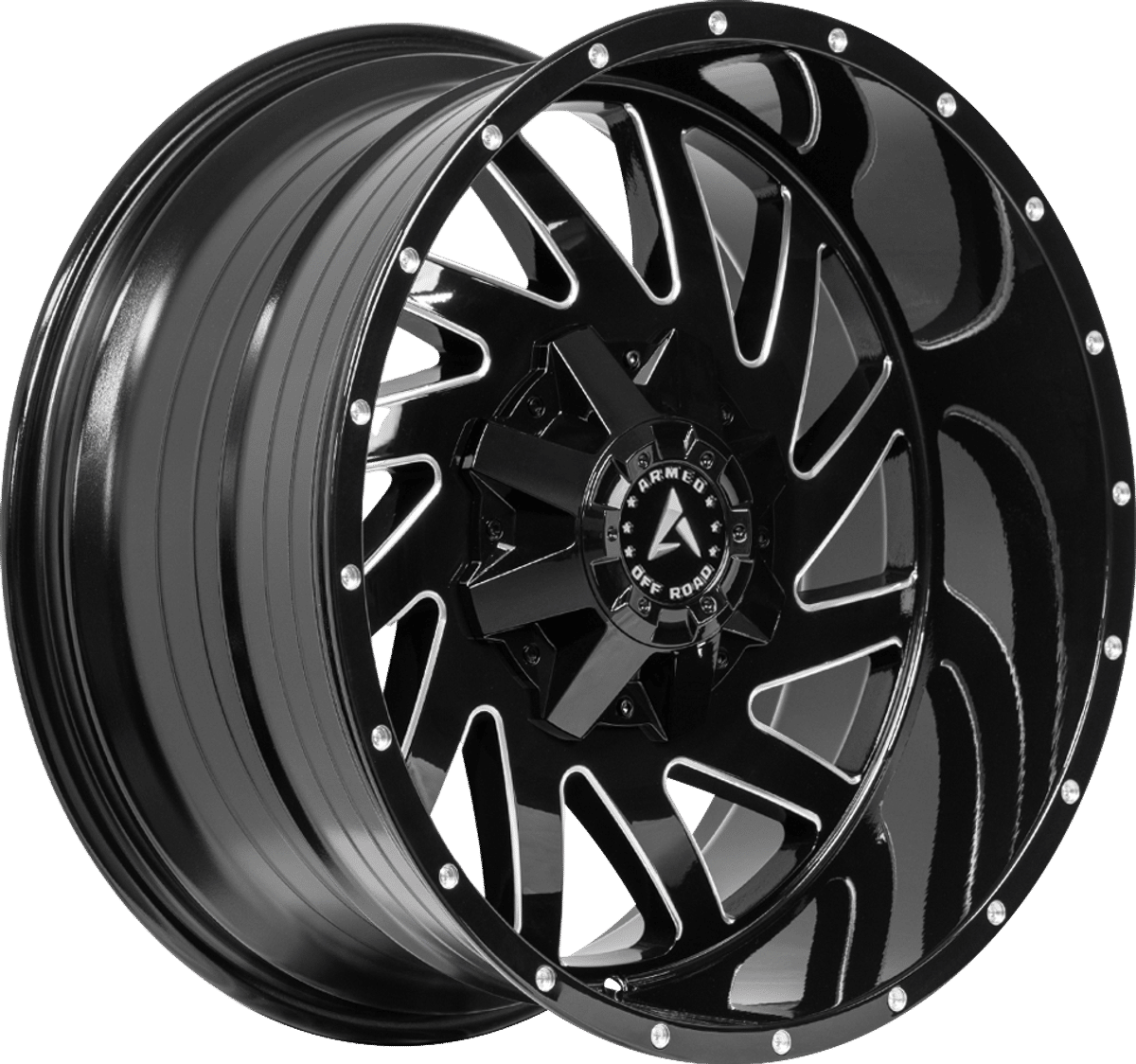 Armed Off-Road Aggressor – 20x10 – 5x127/5x139.7 – Gloss Black Milled Wheel