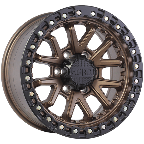 Ruffino Hard Dune – 17x8 – 6x139.7 – Satin Bronze Face - Satin Black Lip - Zinc Rivets Wheel