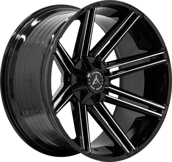 Armed Off-Road Chopper – 22x12 – 6x135/6x139.7 – Gloss Black Machined Wheel
