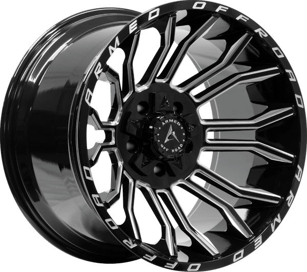 Armed Off-Road Havoc – 24x12 – 5x127/5x139.7 – Gloss Black Milled Wheel