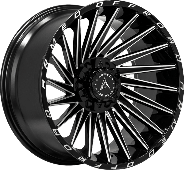 Armed Off-Road Militia – 18x9 – 5x127/5x139.7 – Gloss Black Milled Wheel