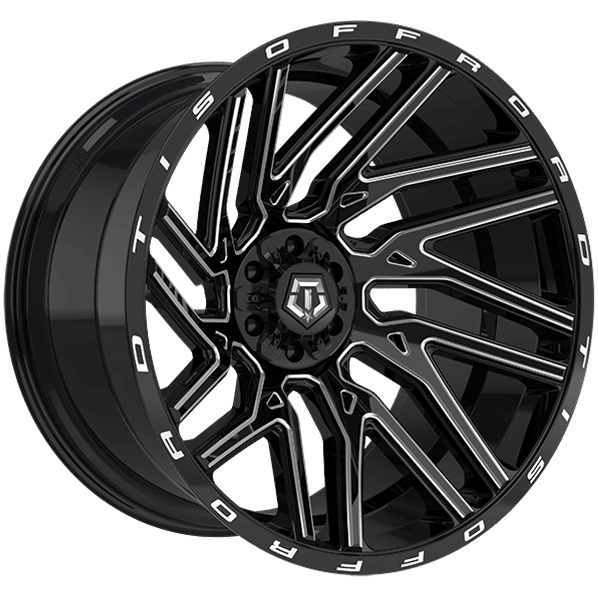 Tis Wheels 554 – 20x10 – 6x135/6x139.7 – Gloss Black - Milled Edge