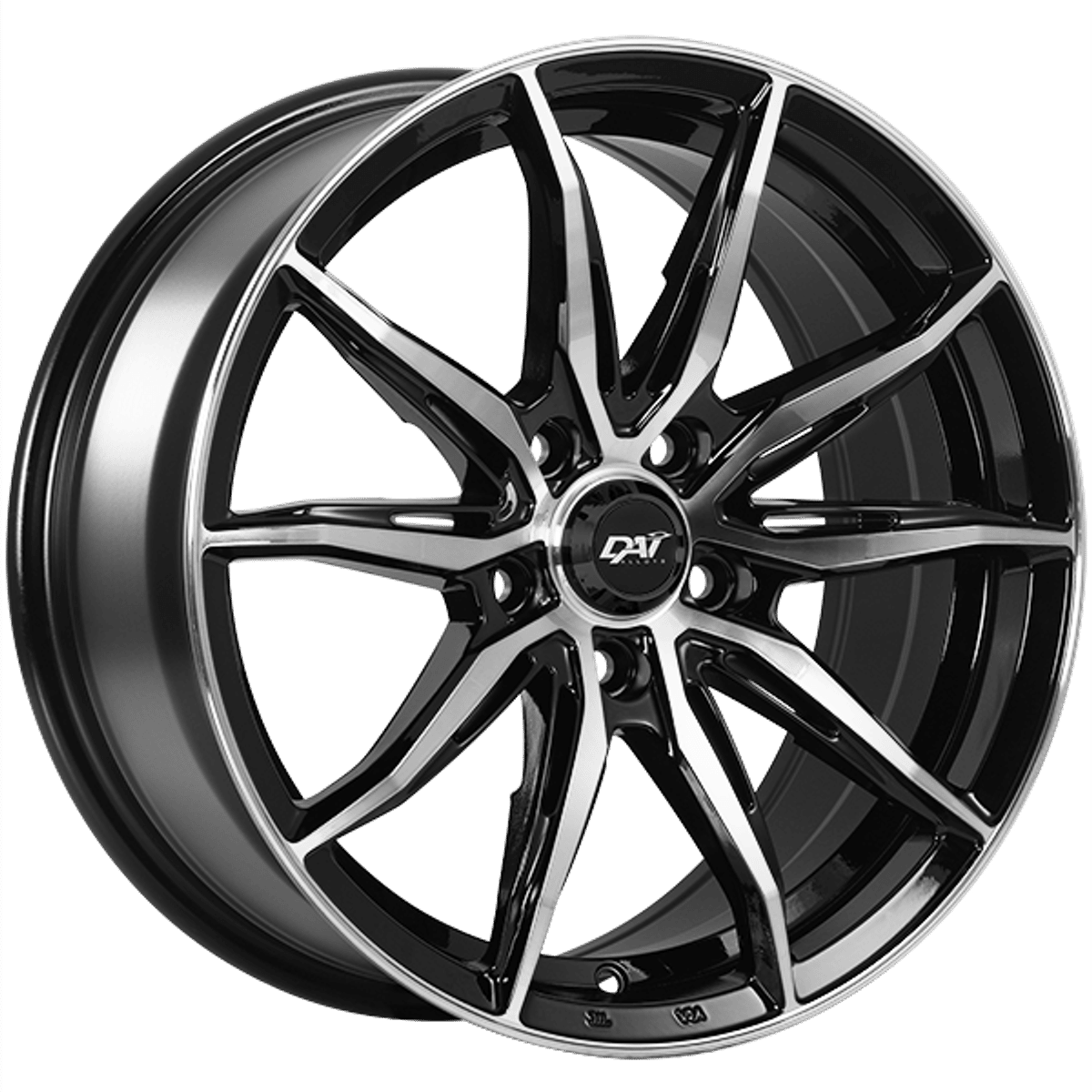 Dai Wheels Frantic – 15x6.5 – 5x114.3 – Gloss Black - Machined Face