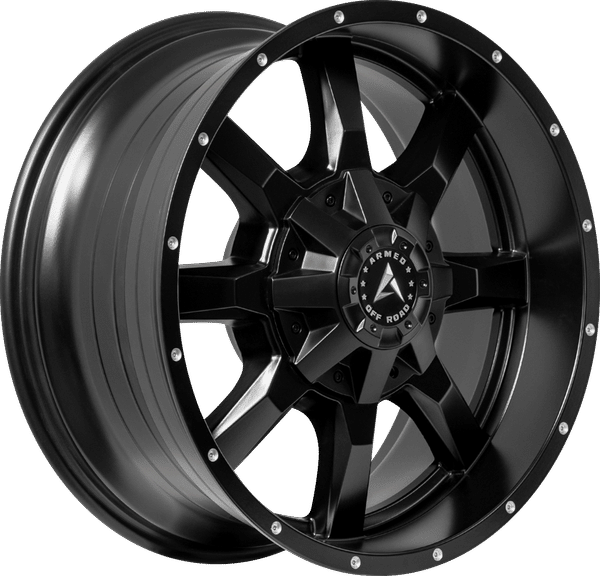 Armed Off-Road Frontline – 18x9 – 5x127/5x139.7 – Satin Black Milled Holes Wheel