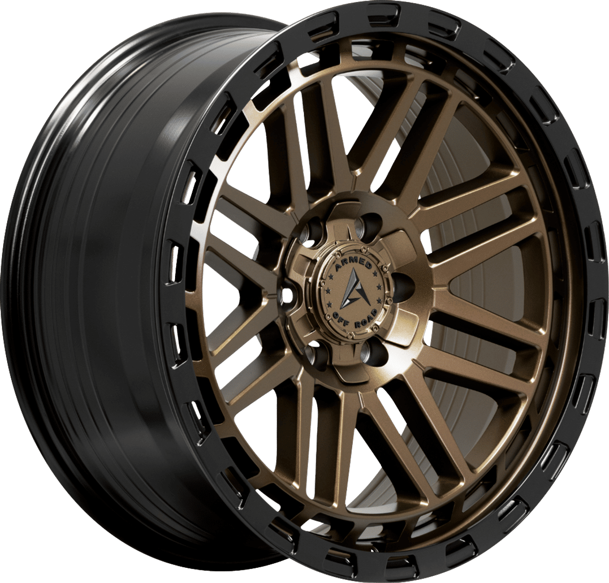 Armed Off-Road Tank – 17x9 – 6x135/6x139.7 – Matte Black + Bronze Face Wheel