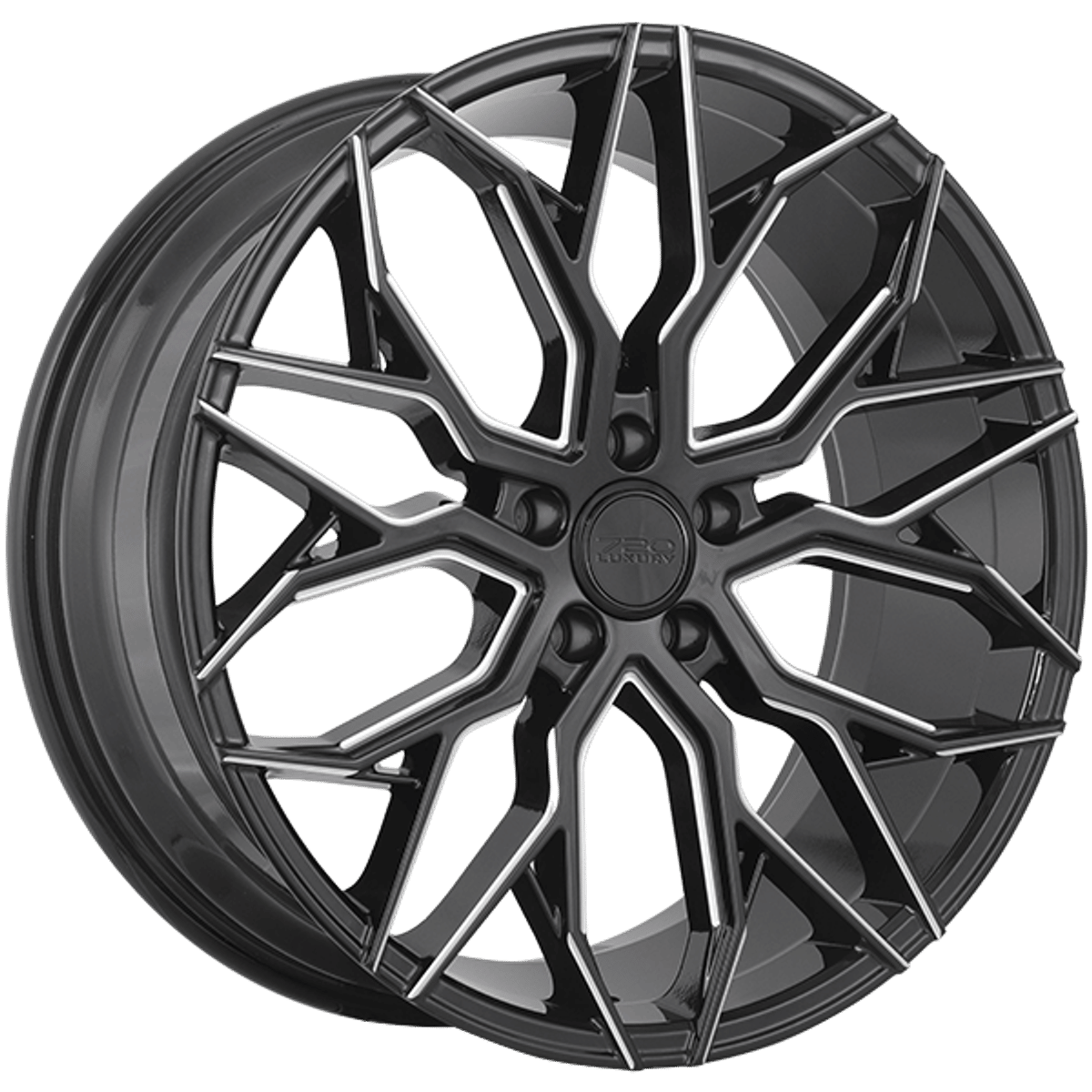 720 Luxury LX6 – 20x8.5 – 5x114.3 – Gloss Black - Milled Edge Wheel