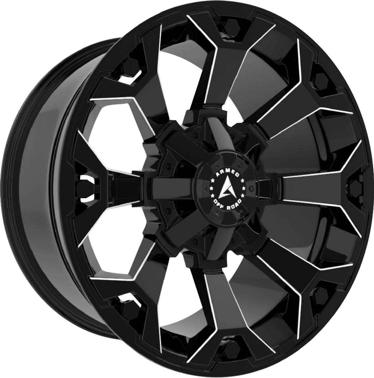 Armed Off-Road Attack – 20x9 – 5x139.7/5x150 – Gloss Black Milled Wheel