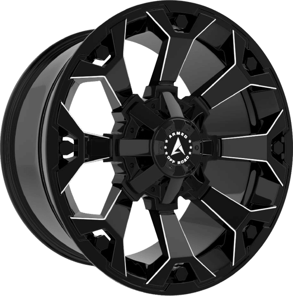 Armed Off-Road Attack – 20x9 – 5x127/5x139.7 – Gloss Black Milled Wheel