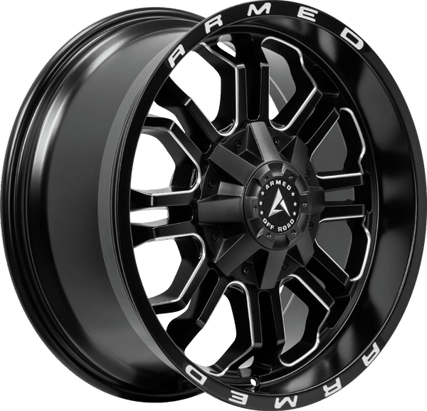 Armed Off-Road Cannon – 20x9 – 5x139.7/5x150 – Matte Black Milled + Armed Wheel