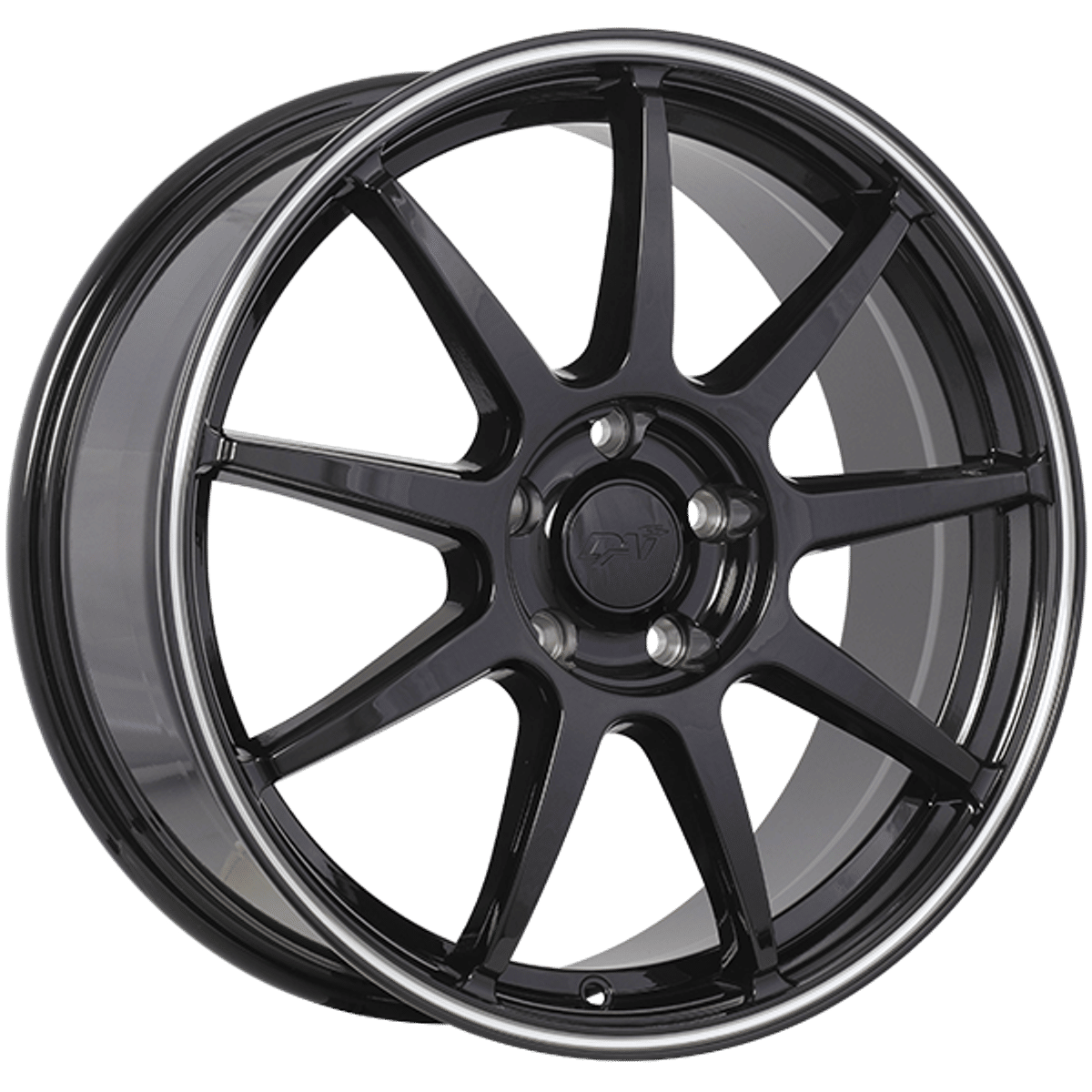 Dai Wheels Rev – 16x6.5 – 4x100 – Gloss Black - Machined Lip