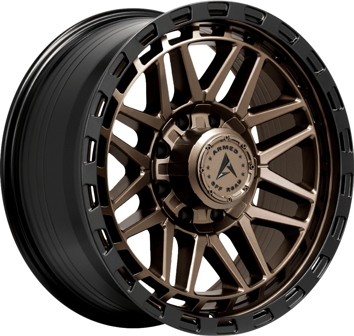 Armed Off-Road Tank – 20x9 – 8x165.1/8x170 – Matte Black + Bronze Face Wheel