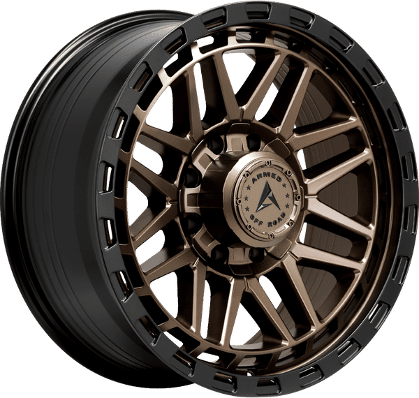 Armed Off-Road Tank – 17x9 – 8x165.1/8x170 – Matte Black + Bronze Face Wheel