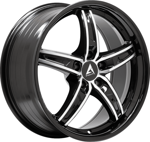 Armed Syndicate Boss – 18x9 – 5x113 – Black Machined Face Black Lip Wheel