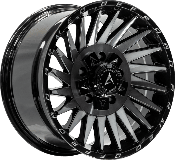 Armed Off-Road Militia – 22x10 – 8x165.1/8x170 – Gloss Black Machined + Tint Wheel