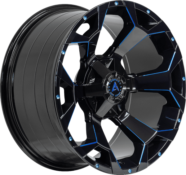 Armed Off-Road Bomber – 20x10 – 5x139.7/5x150 – Gloss Black Blue Milled Wheel