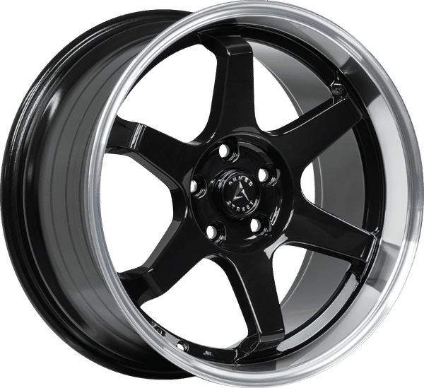Armed Street Veteran – 16x7 – 5x100/5x113 – Gloss Black Machined Lip Wheel