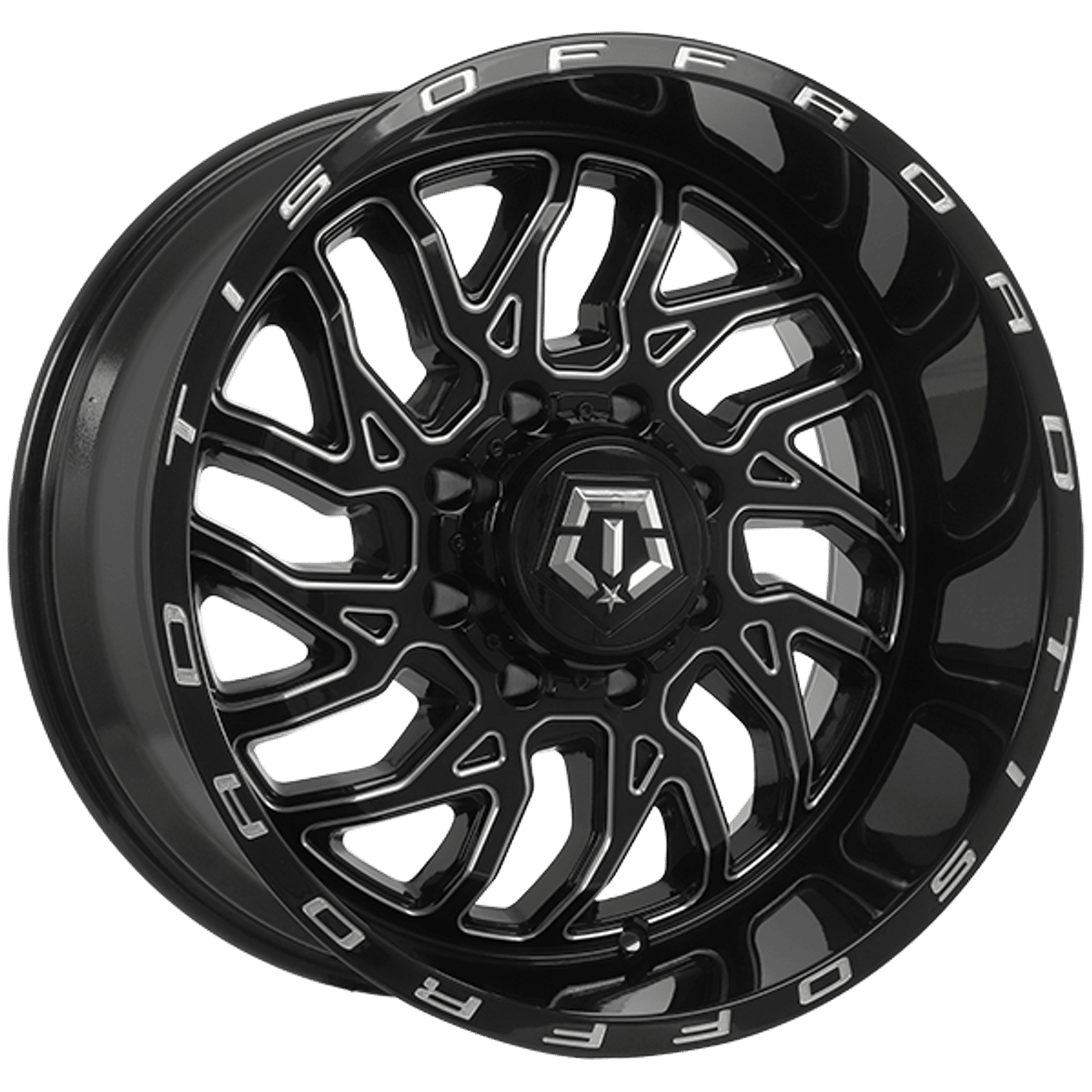 Tis Wheels 544 – 20x10 – 8x165.1 – Gloss Black - Milled Edge