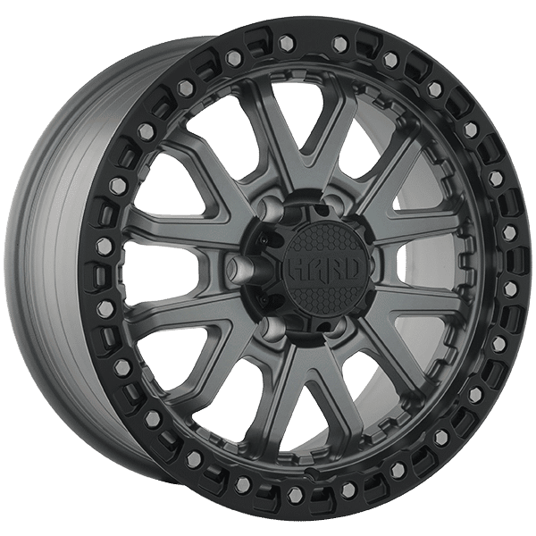 Ruffino Hard Dune – 18x8.5 – 6x135 – Satin Gray - Black Lip Wheel