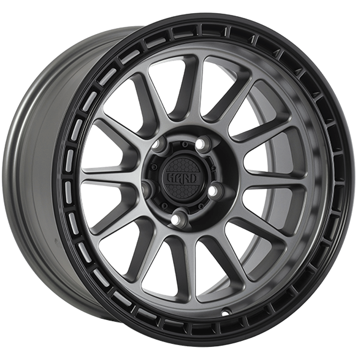 Ruffino Hard Mojave – 17x8.5 – 5x127 – Satin Gray - Black Lip Roue
