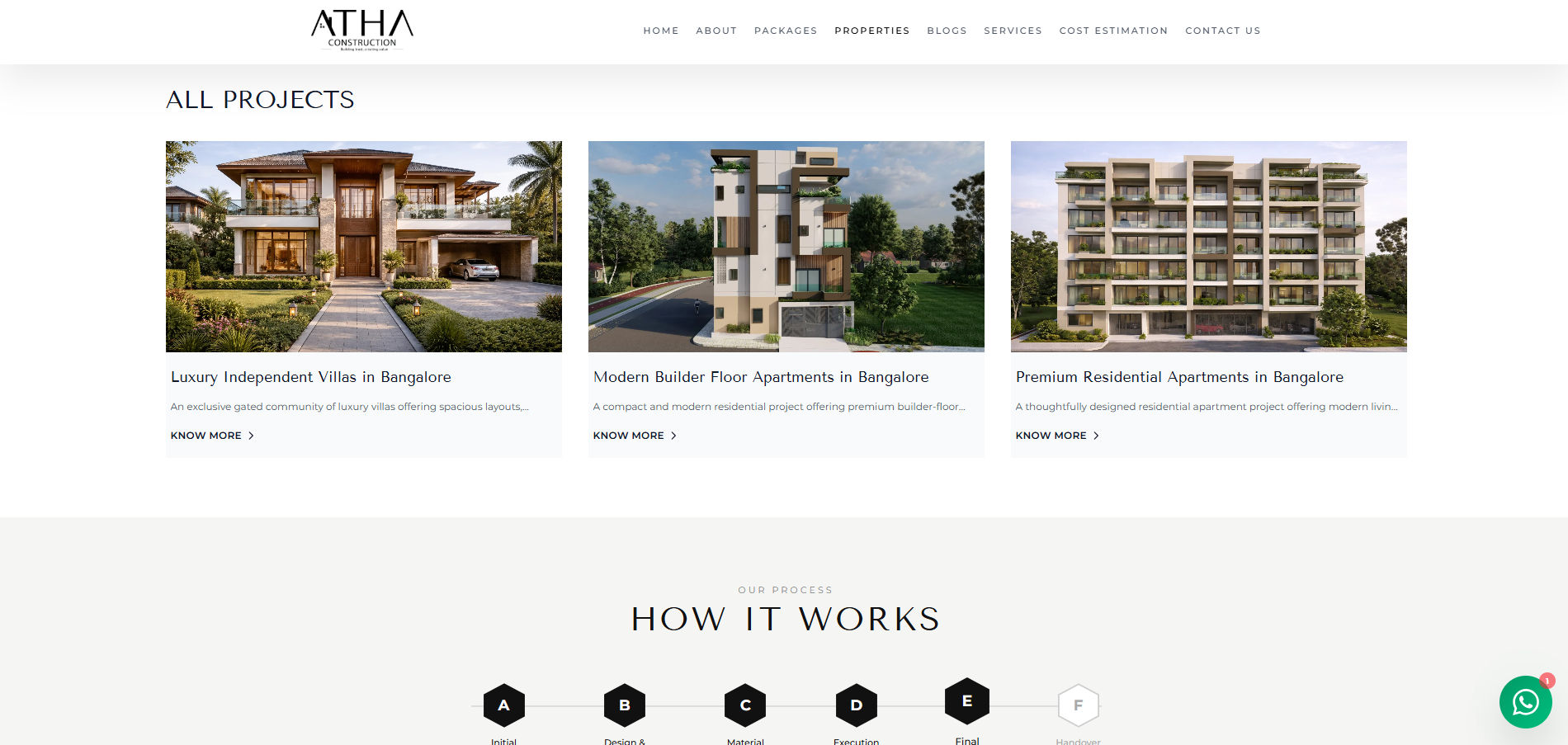 Atha Constructions screen 6