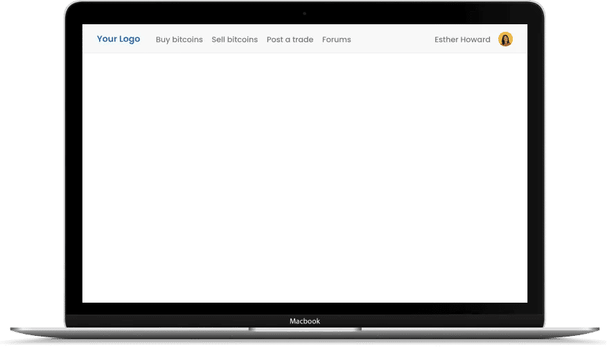 Localbitcoins clone laptop front view image1