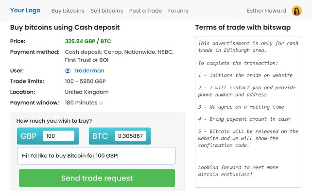 Localbitcoins clone script image3