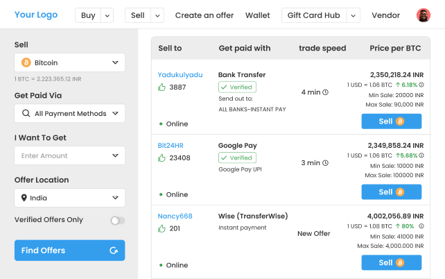 paxful clone script slide2