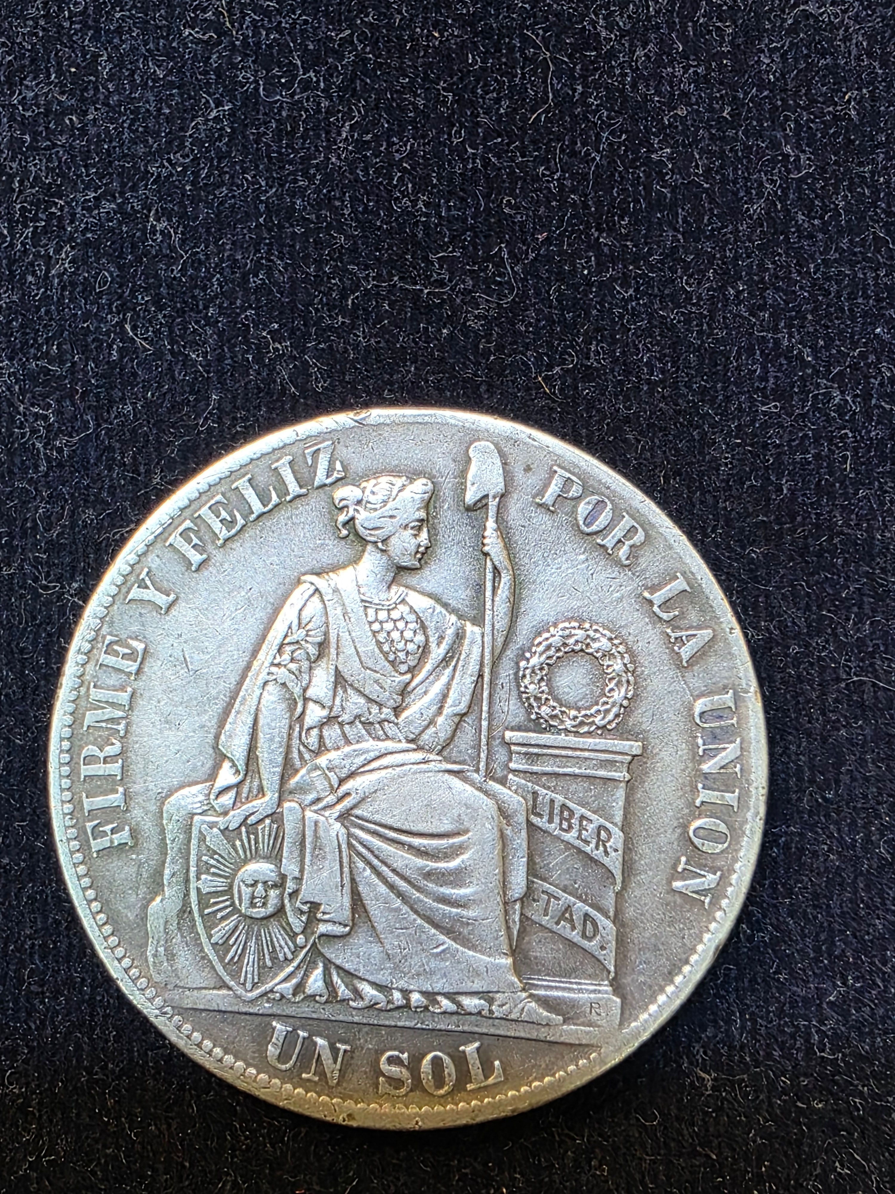 Monedas de 1 sol de 9 decimos guerra pacifico