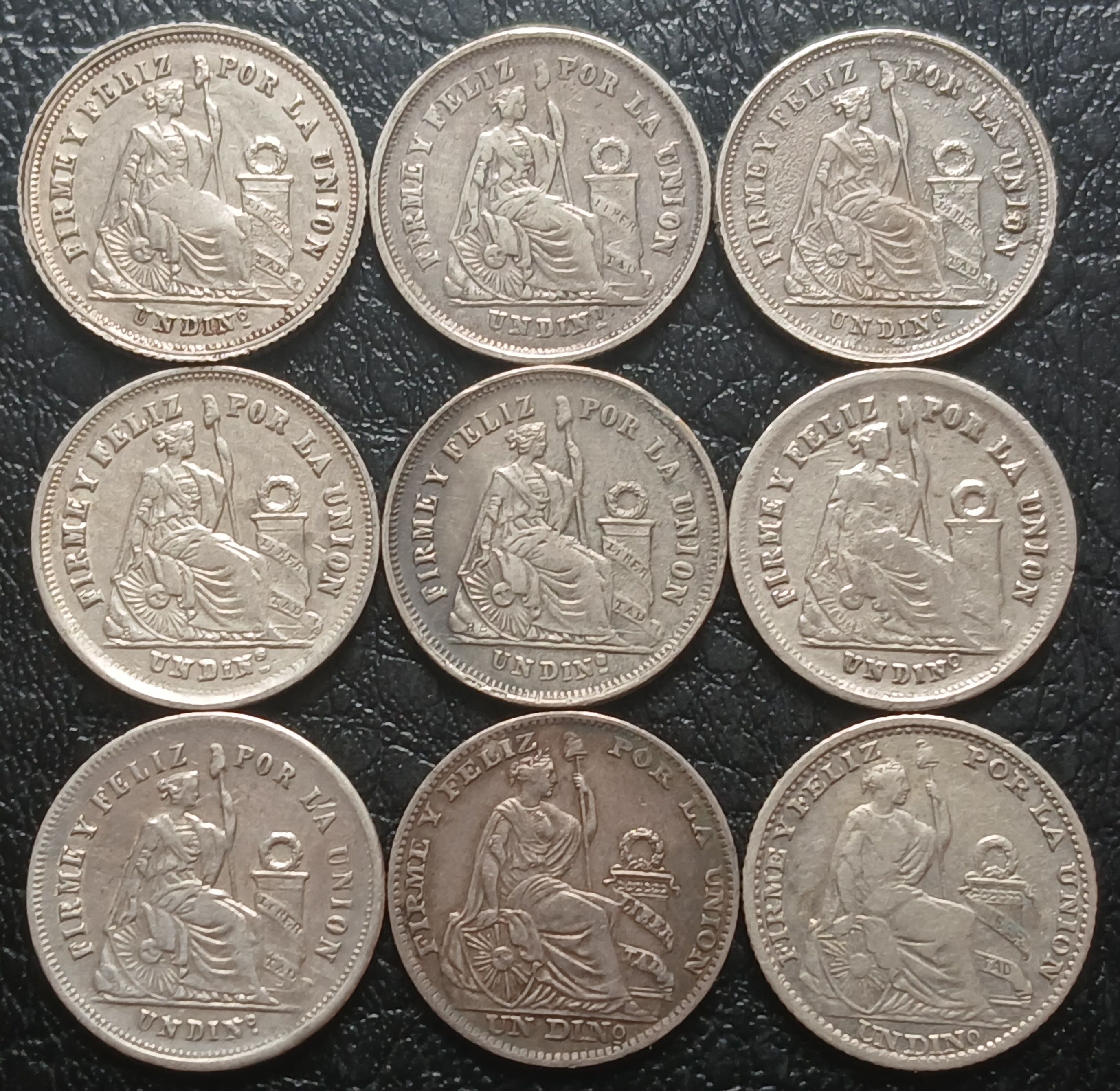 Venta lote monedas de un dino plata 9 décimos