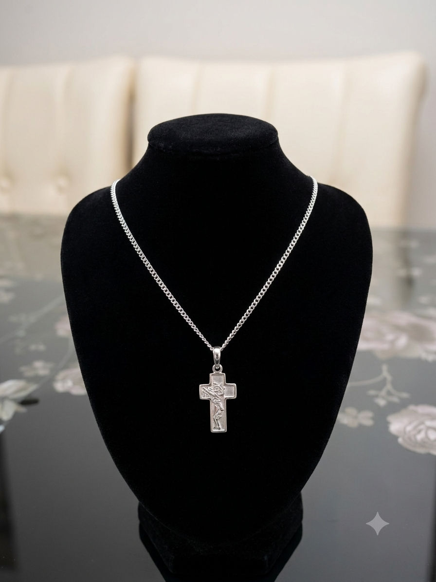 Cadena y dije imagen de Jesús plata 925