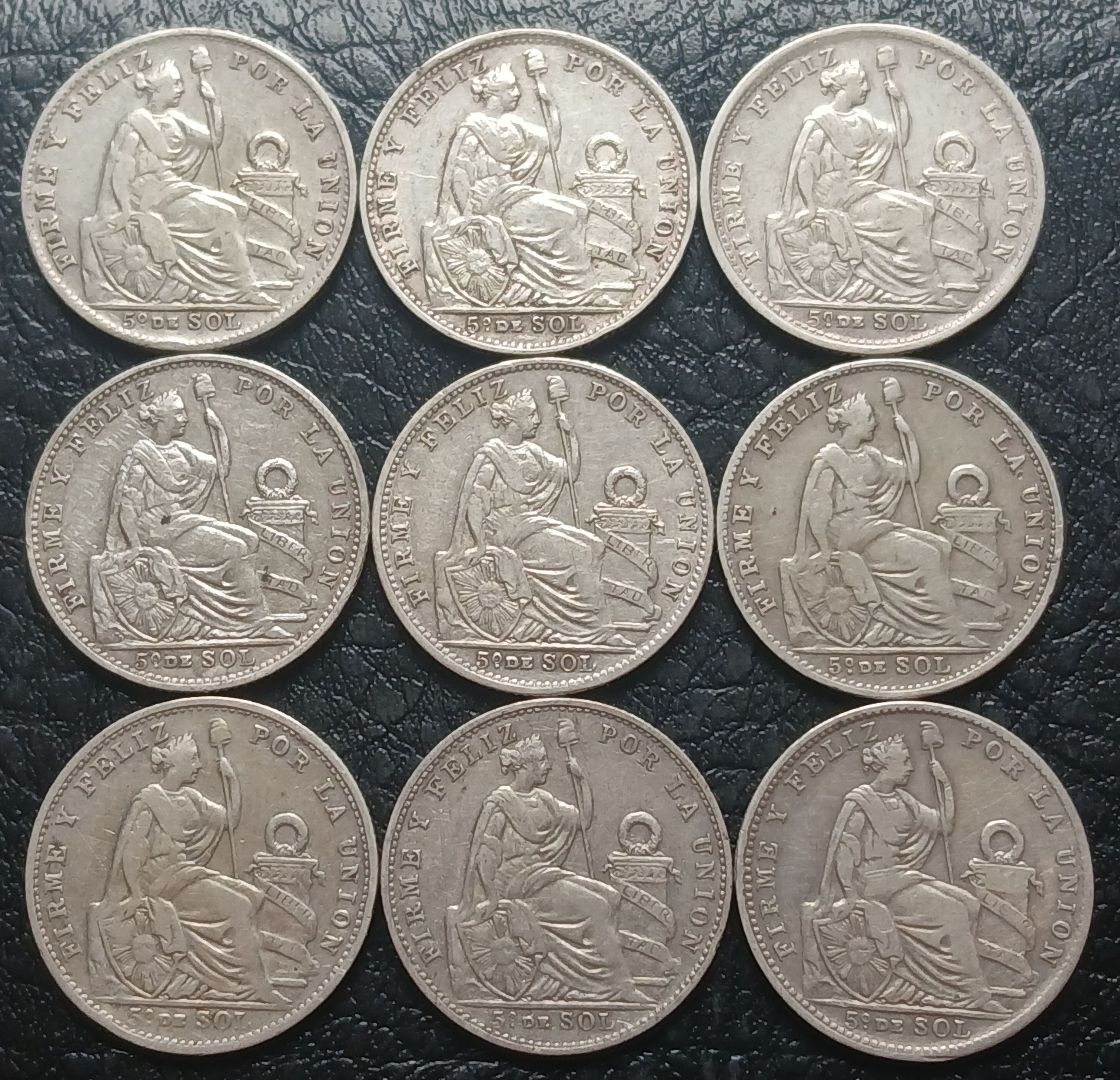 Venta lote quintos de sol plata 9 décimos