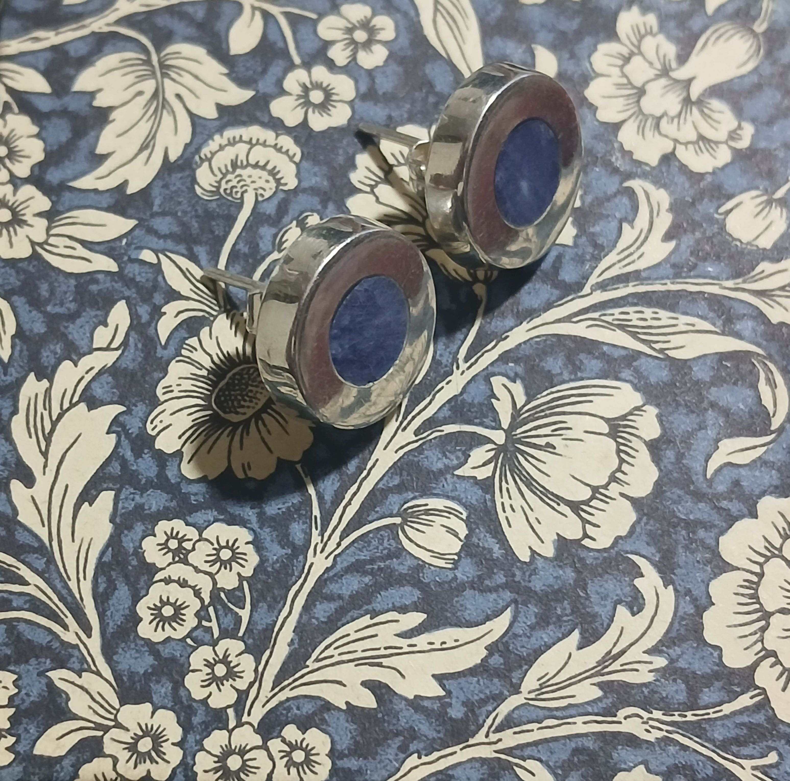 Aretes de Plata 925 ILARIA - Piedra Azul Natural