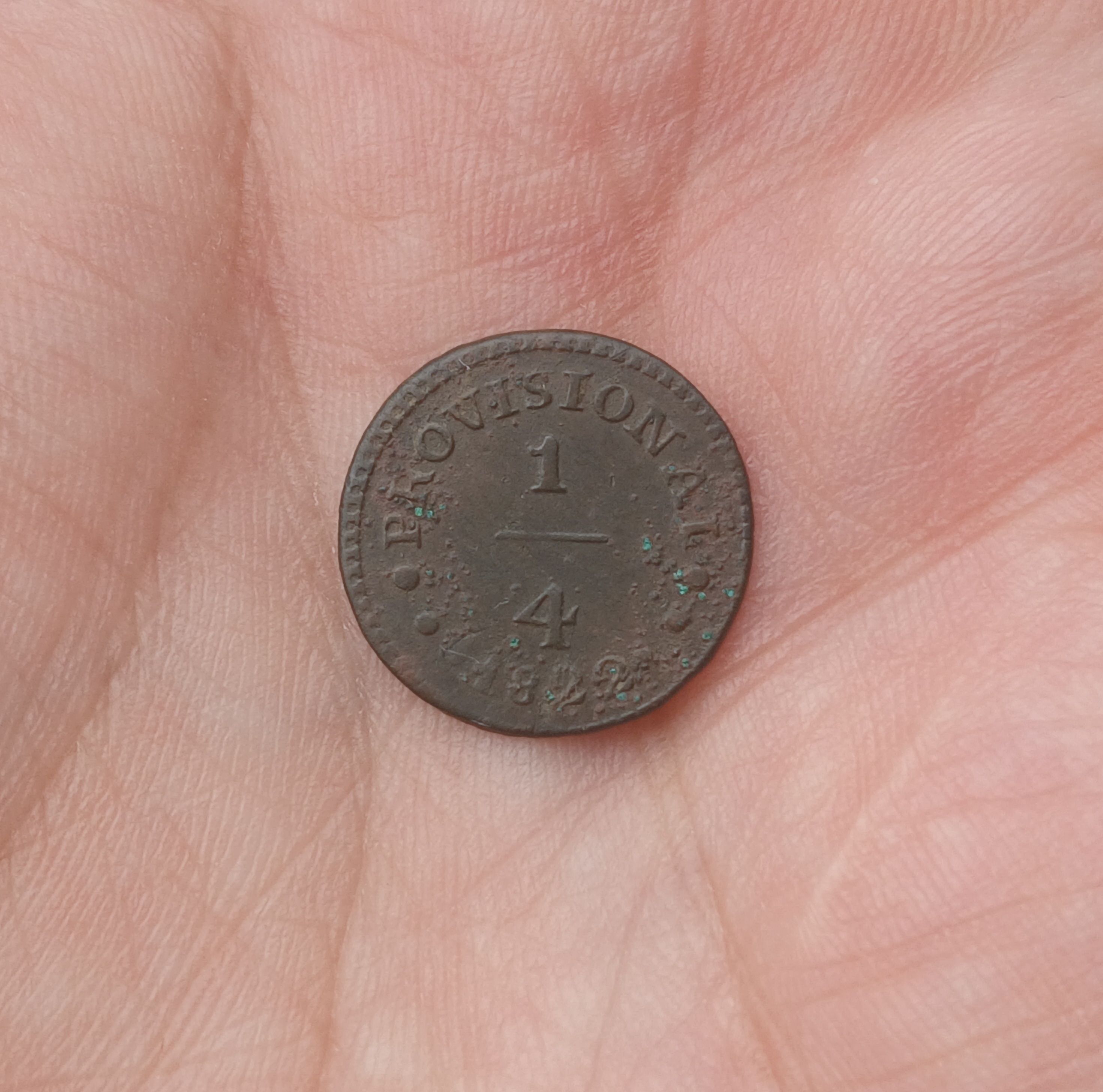 Cuartillo de la Independencia del Perú año 1822
