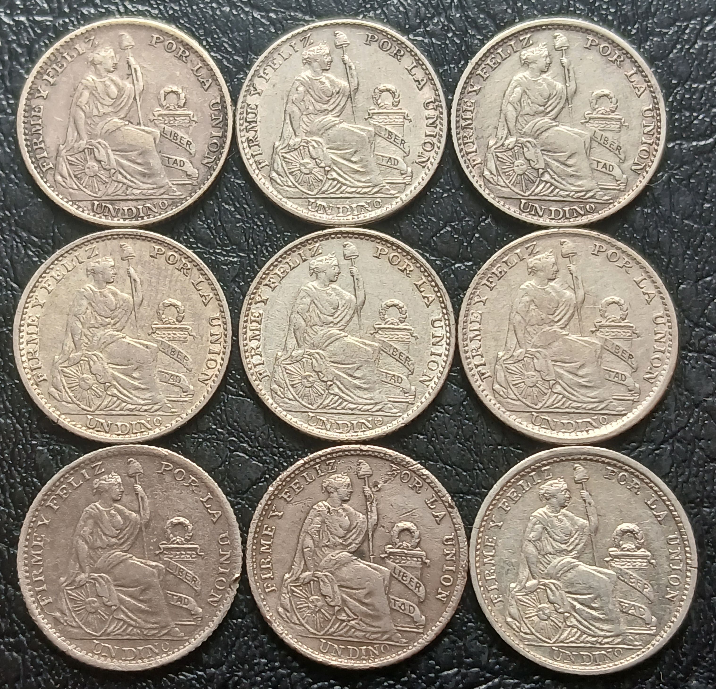 Venta lote monedas de un dino plata 9 décimos