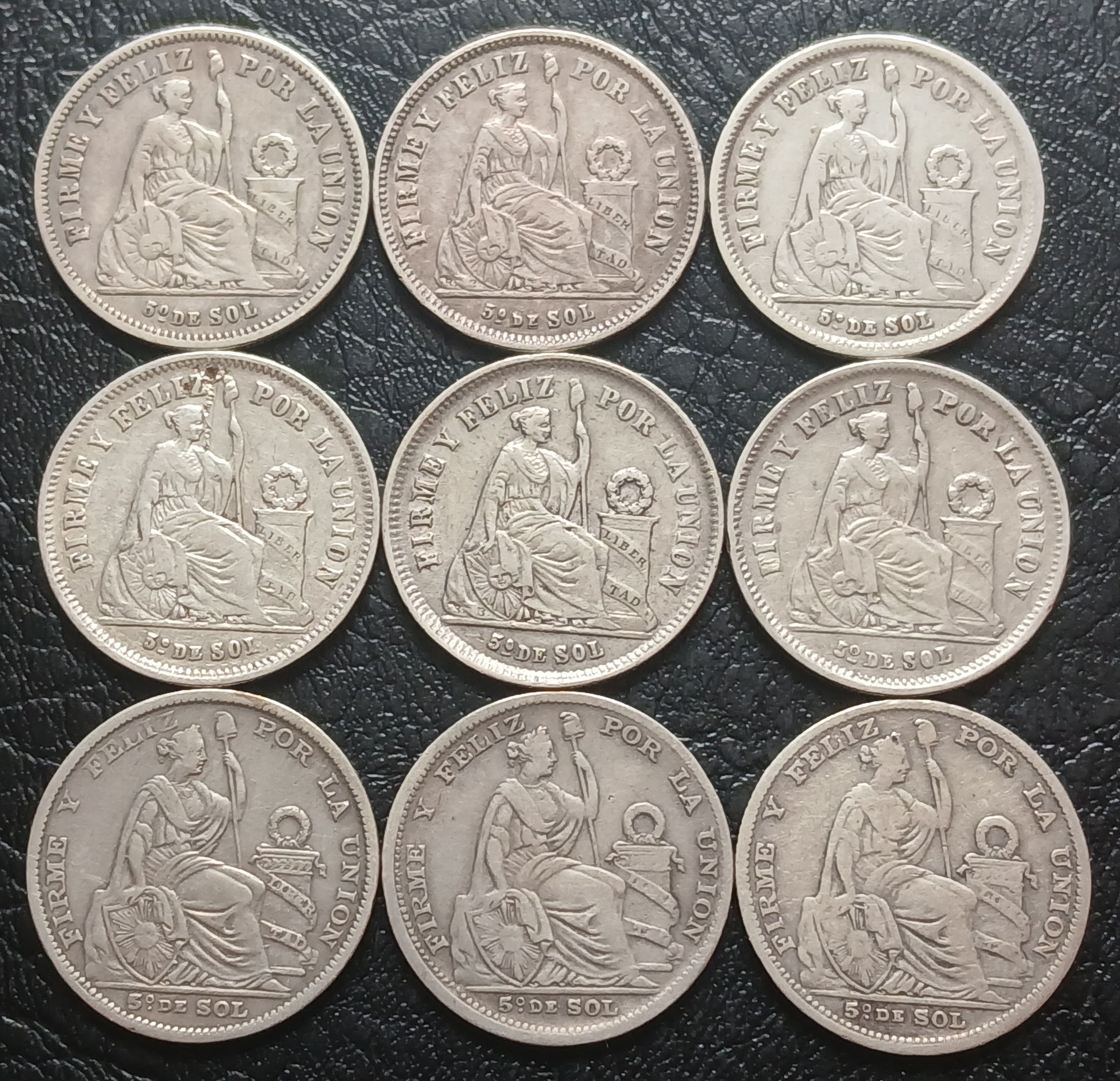 Venta lote quintos de sol plata 9 décimos