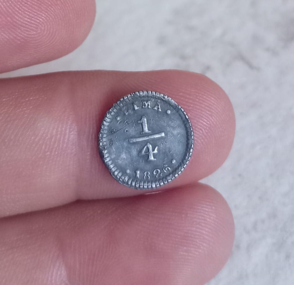 Cuartillo de plata año 1826 primer año