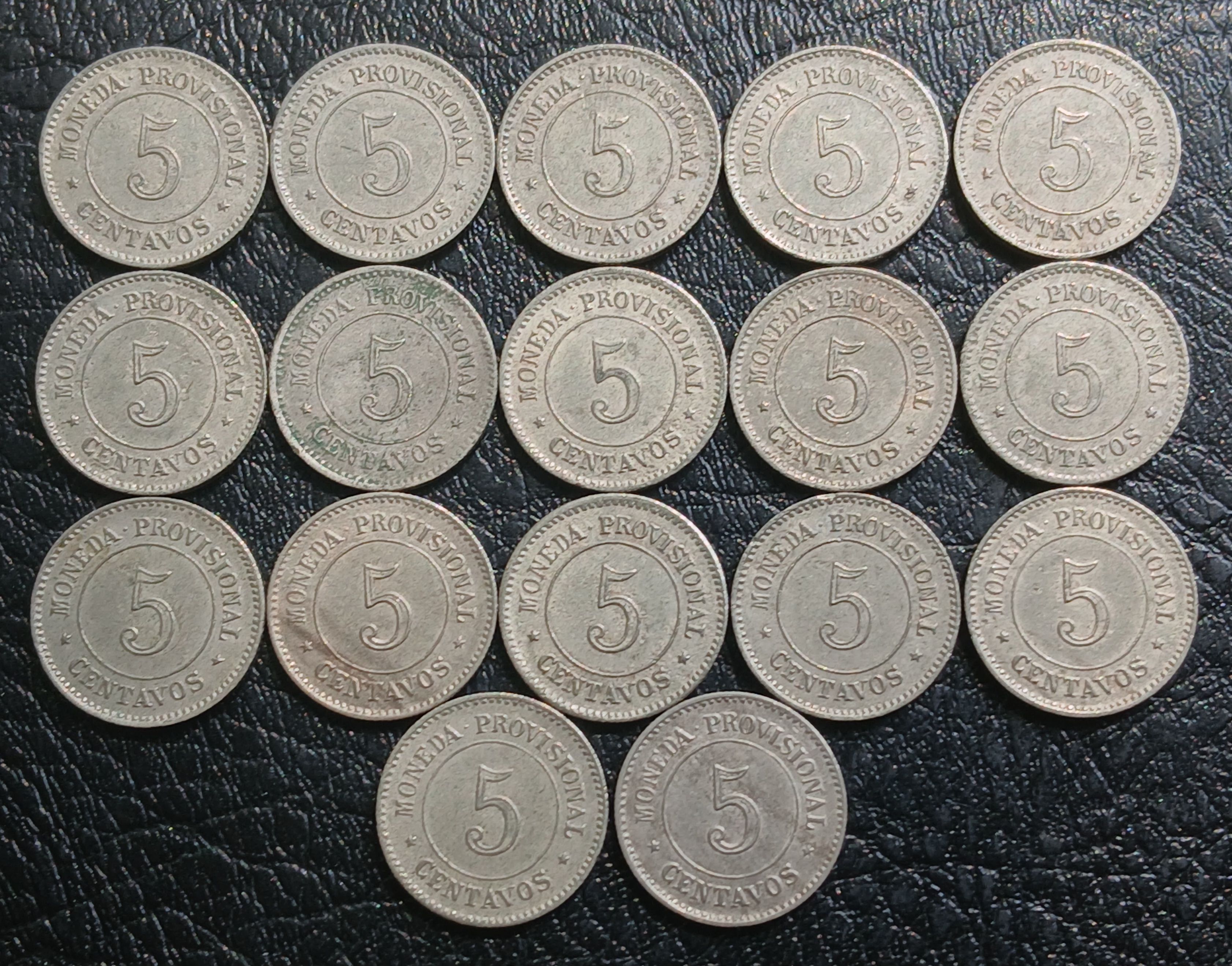 Set monedas de 5 centavos año 1879 cuproniquel